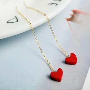 18k heart earrings